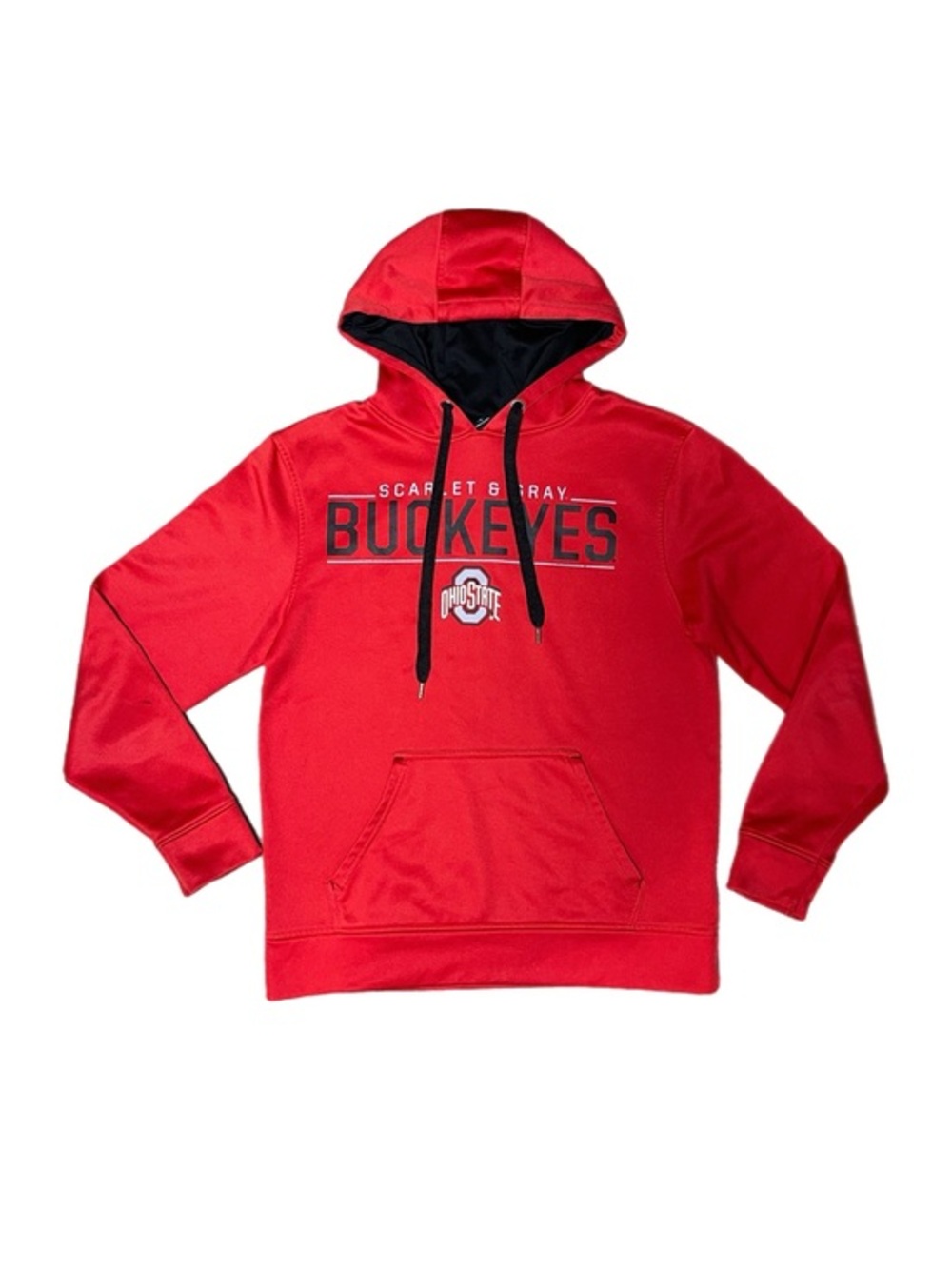 Mens Vintage Ohio State Scarlet & Gray Buckeyes Hoodie